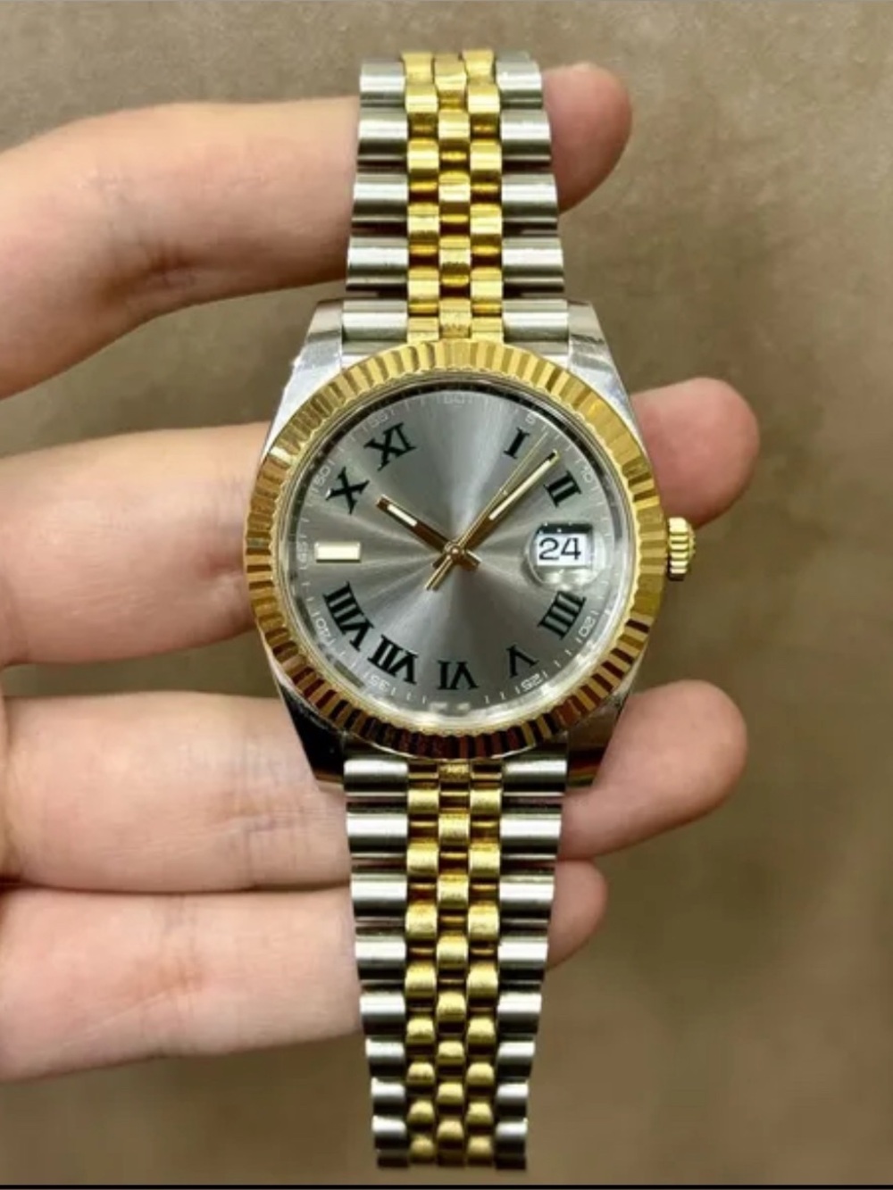 Men's Stainless Steel Mechanical Watch with Sapphire Crystal stock 339
